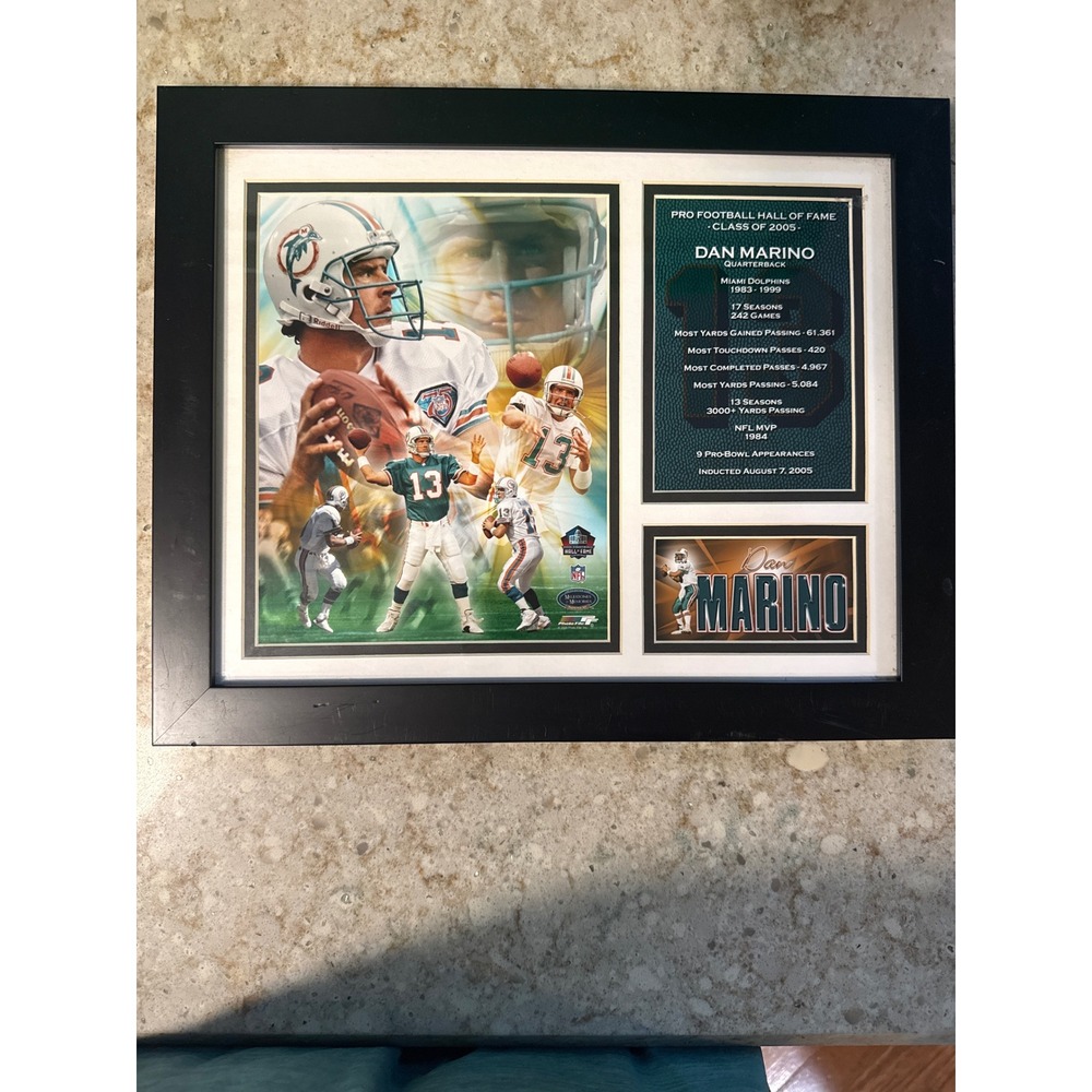 Dan Marino Miami Dolphins Framed Hall of Fame Class of 2005 Photo Plaque Collage